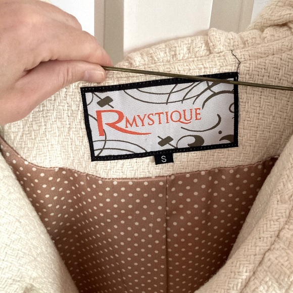 Fancy wool cream coat - Small - Picture 5 of 5